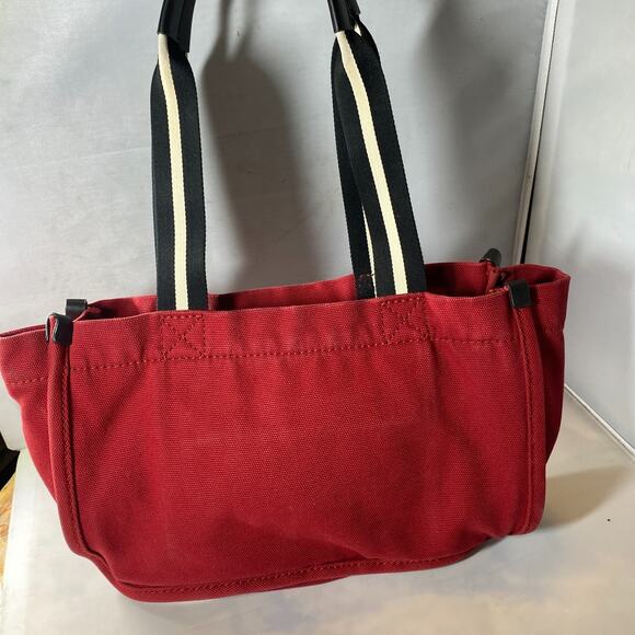 Marc Jacobs Savvy Red Canvas Logo Print Tote - Picture 2 of 7